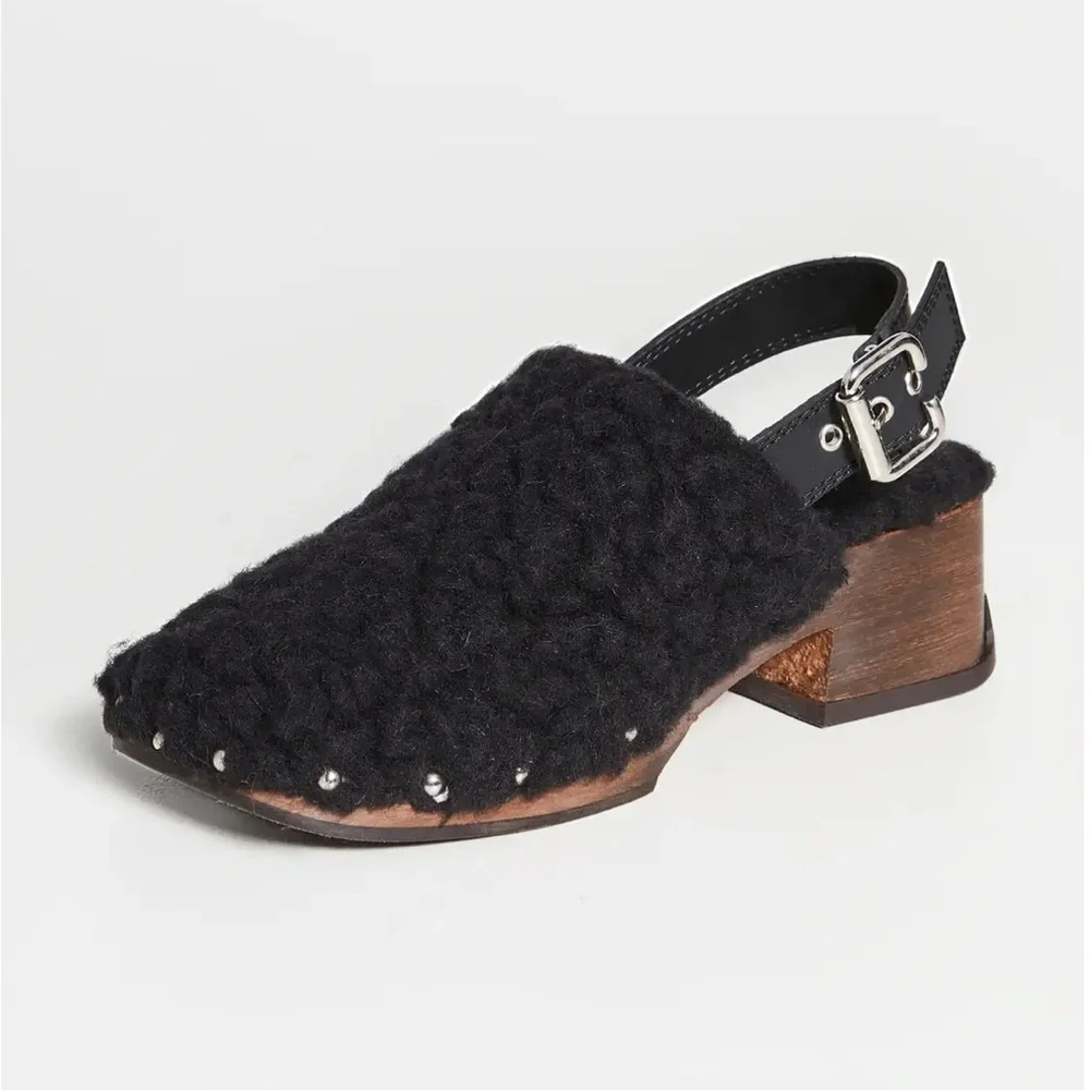 Miista Lana Sherpa Clogs Black 37 - Picture 11 of 12
